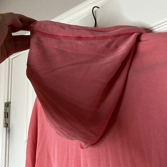 FP Movement (Free People) Salmon Pink Oversized Poncho Hoodie - Picture 9 of 11